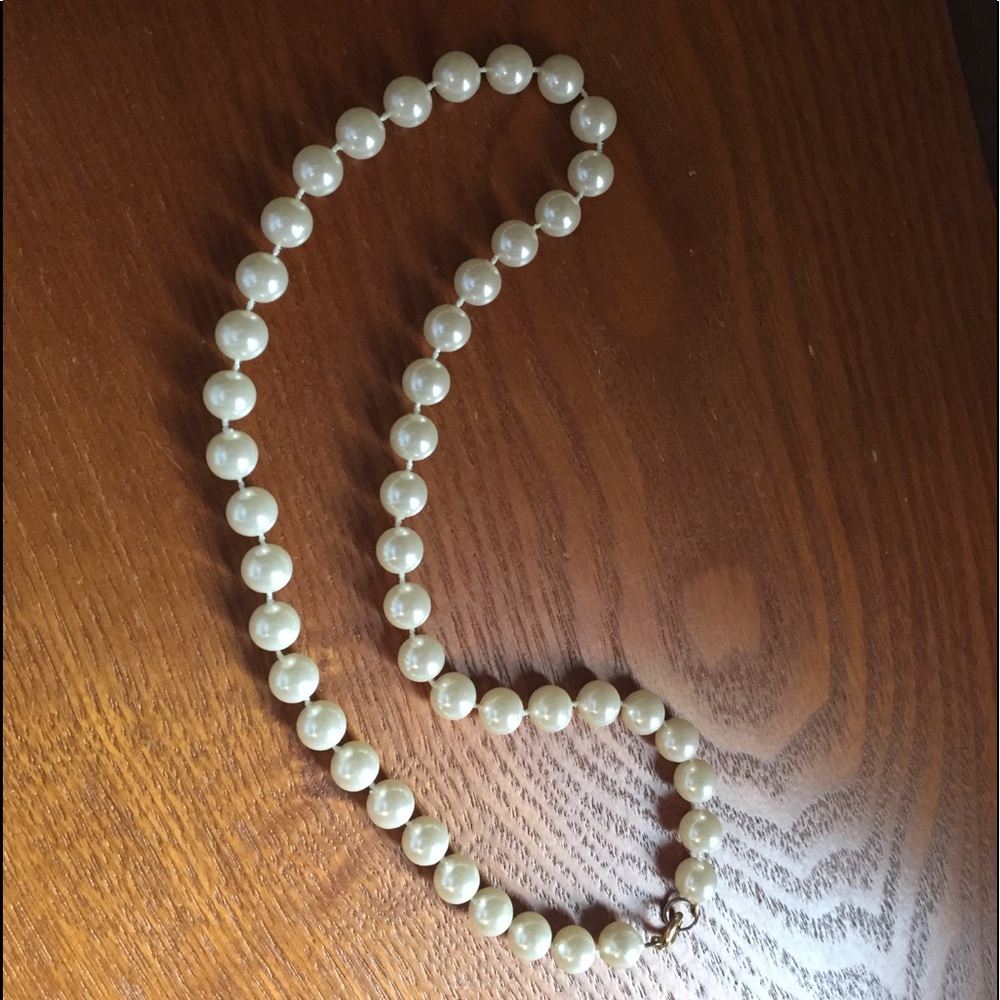 Faux pearl necklace